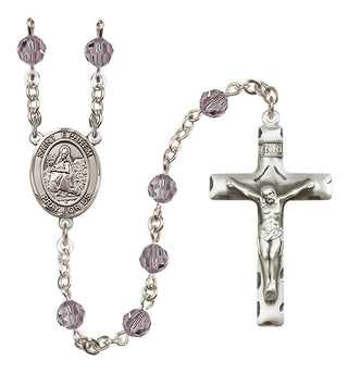 Sterling Silver 6mm Saint Ephrem  Engraved Catholic Rosaries