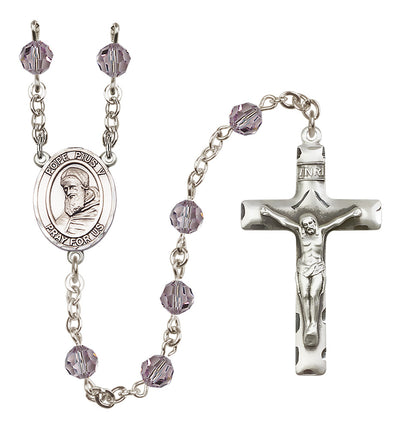 Sterling Silver 6mm Pope Pius V Rosary | Engravable