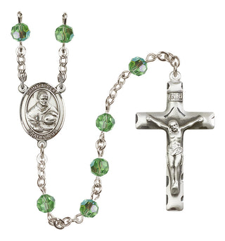 Sterling Silver 6mm Saint Albert the Great  Engraved Catholic Rosaries