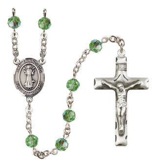 Sterling Silver 6mm San Francis  Engraved Catholic Rosaries