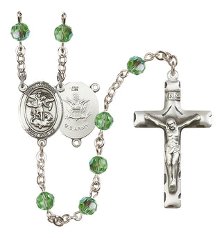 Sterling Silver 6mm Saint Michael / Army Rosary
