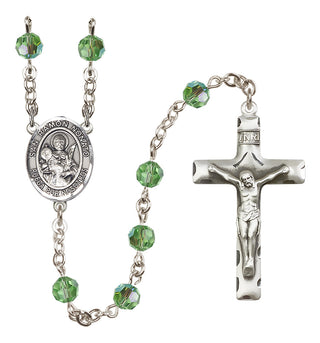 Sterling Silver 6mm San Ramon Nonato  Engraved Catholic Rosaries