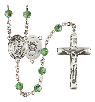 Sterling Silver 6mm Guardian Angel/Coast Guard Rosary