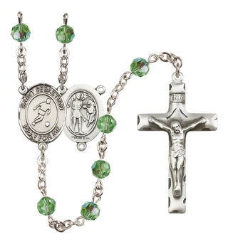 Sterling Silver 6mm Saint Sebastian/Soccer Rosary