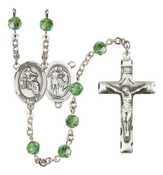Sterling Silver 6mm Saint Sebastian / Motorcycle Rosary