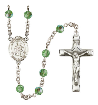 Sterling Silver 6mm Saint Angela Merici  Engraved Catholic Rosaries