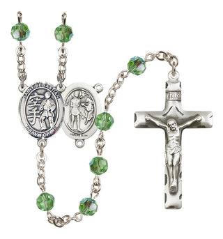 Sterling Silver 6mm Saint Sebastian/Karate Rosary