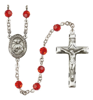Sterling Silver 6mm Saint Catherine Laboure  Engraved Catholic Rosaries
