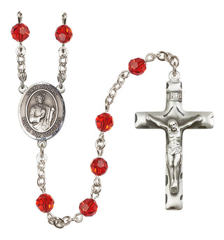 Sterling Silver 6mm San Judas  Engraved Catholic Rosaries
