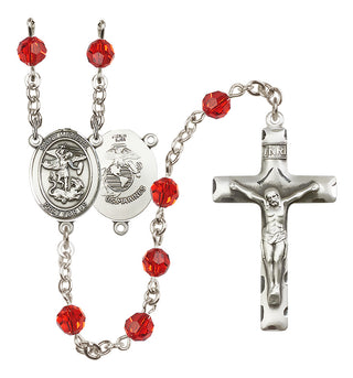Sterling Silver 6mm Saint Michael / Marines Rosary