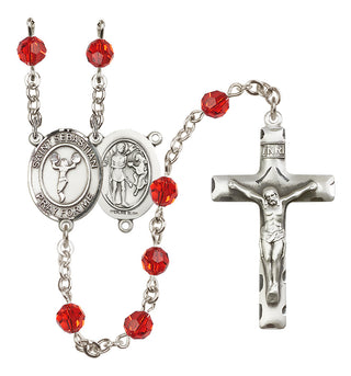 Sterling Silver 6mm Saint Sebastian/Cheerleading Rosary