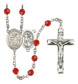 Sterling Silver 6mm Saint Sebastian/Wrestling Rosary