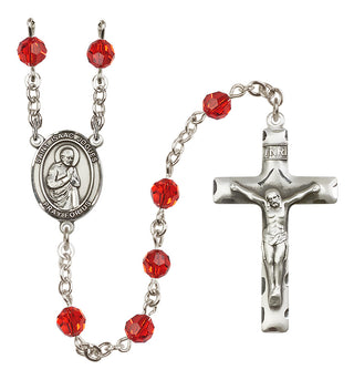 Sterling Silver 6mm Saint Isaac Jogues  Engraved Catholic Rosaries