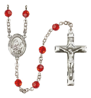 Sterling Silver 6mm Saint Bernard of Montjoux  Engraved Catholic Rosaries
