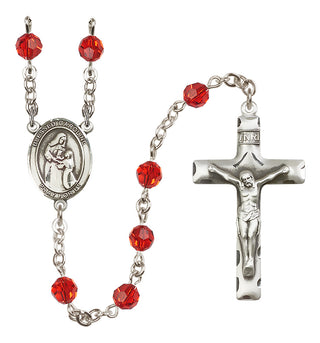 Sterling Silver 6mm Blessed Caroline Gerhardinger  Engraved Catholic Rosaries