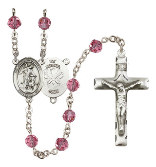 Sterling Silver 6mm Guardian Angel / Nat'l Guard Rosary
