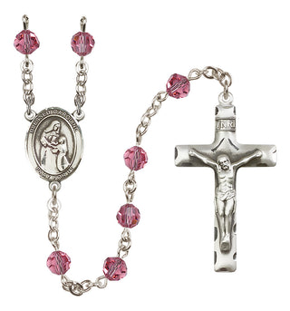 Sterling Silver 6mm Blessed Caroline Gerhardinger  Engraved Catholic Rosaries