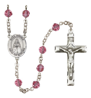 Sterling Silver 6mm Our Lady Rosa Mystica  Engraved Catholic Rosaries