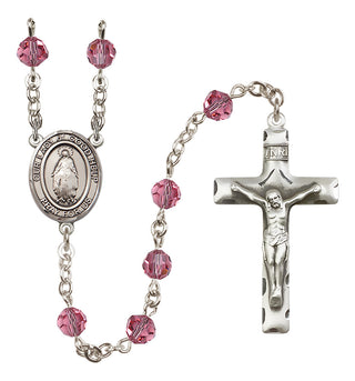 Sterling Silver 6mm Our Lady of Good Help  Engraved Catholic Rosaries