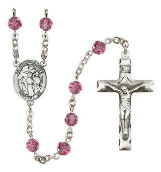 Sterling Silver 6mm Guardian Angel w/Children  Engraved Catholic Rosaries