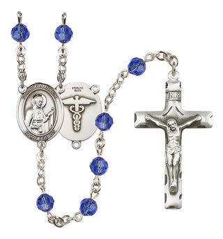 Sterling Silver 6mm Saint Camillus of Lellis / Nurse Rosary