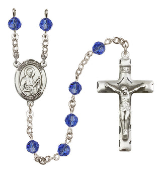 Sterling Silver 6mm Saint Camillus of Lellis  Engraved Catholic Rosaries