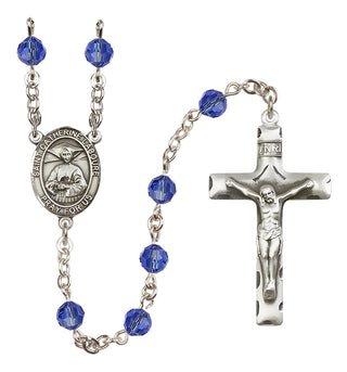 Sterling Silver 6mm Saint Catherine Laboure  Engraved Catholic Rosaries