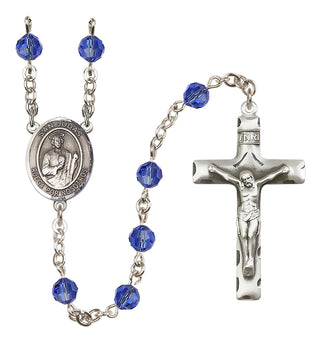 Sterling Silver 6mm San Judas  Engraved Catholic Rosaries