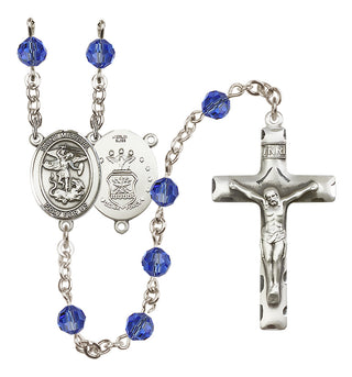 Sterling Silver 6mm Saint Michael / Air Force Rosary