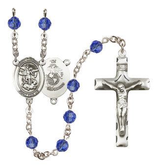 Sterling Silver 6mm Saint Michael / Marines Rosary