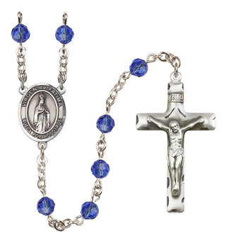 Sterling Silver 6mm Virgen de Fatima  Engraved Catholic Rosaries