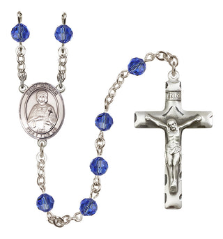 Sterling Silver 6mm Saint Gerald  Engraved Catholic Rosaries