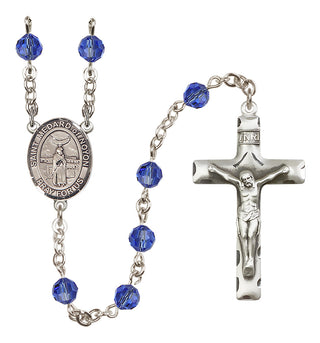 Sterling Silver 6mm Saint Medard of Noyon  Engraved Catholic Rosaries
