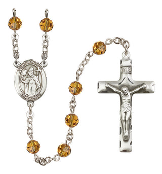 Sterling Silver 6mm Saint Boniface  Engraved Catholic Rosaries