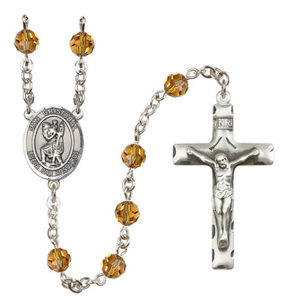 Sterling Silver 6mm San Cristobal  Engraved Catholic Rosaries