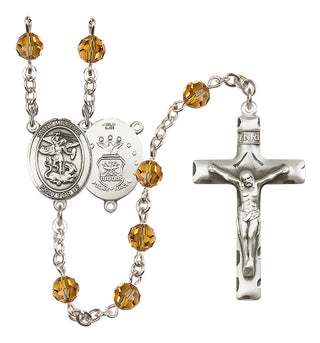 Sterling Silver 6mm Saint Michael / Air Force Rosary