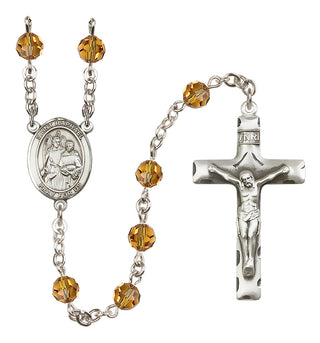 Sterling Silver 6mm Saint Raphael the Archangel  Engraved Catholic Rosaries