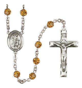 Sterling Silver 6mm Guardian Angel w/Child  Engraved Catholic Rosaries