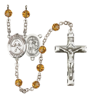 Sterling Silver 6mm Saint Sebastian/Field Hockey Rosary