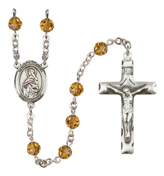 Sterling Silver 6mm Saint Matilda  Engraved Catholic Rosaries