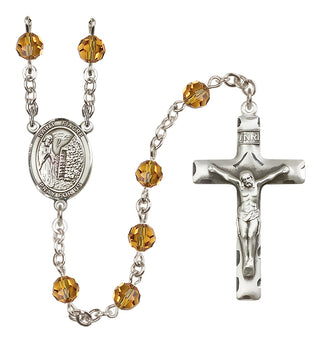 Sterling Silver 6mm Saint Fiacre  Engraved Catholic Rosaries