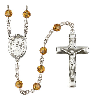 Sterling Silver 6mm Saint Kieran  Engraved Catholic Rosaries