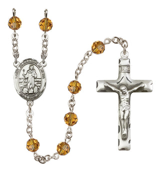 Sterling Silver 6mm Saint Bernadine of Sienna  Engraved Catholic Rosaries