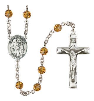 Sterling Silver 6mm Guardian Angel w/Children  Engraved Catholic Rosaries