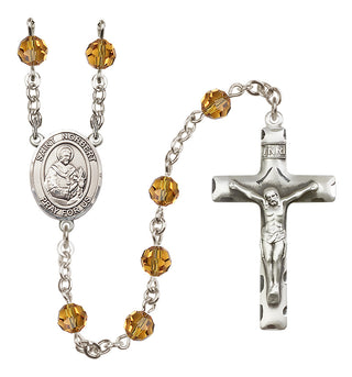 Sterling Silver 6mm Saint Norbert of Xanten  Engraved Catholic Rosaries