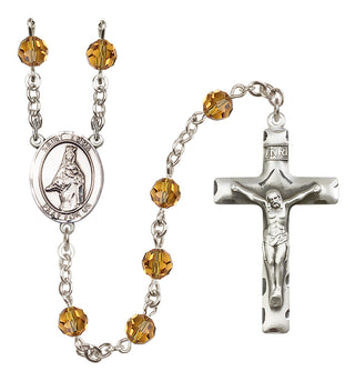 Sterling Silver 6mm Saint Emma Uffing  Engraved Catholic Rosaries