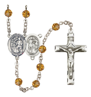 Sterling Silver 6mm Saint Sebastian/Karate Rosary