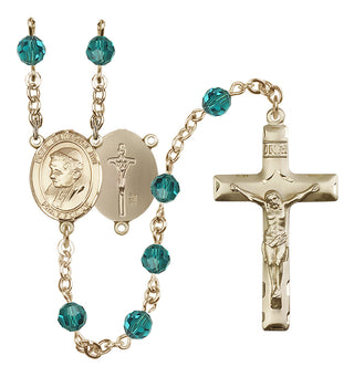 14 Karat Gold-Filled 6mm Austrian Crystal Pope Emeritace Benedict XVI Rosary in Zircon