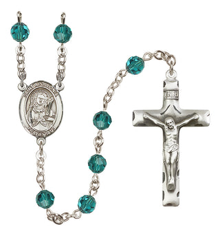 Sterling Silver 6mm Austrian Crystal Saint Apollonia Rosary in Zircon