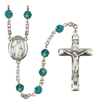 Sterling Silver 6mm Saint Justin  Engraved Catholic Rosaries